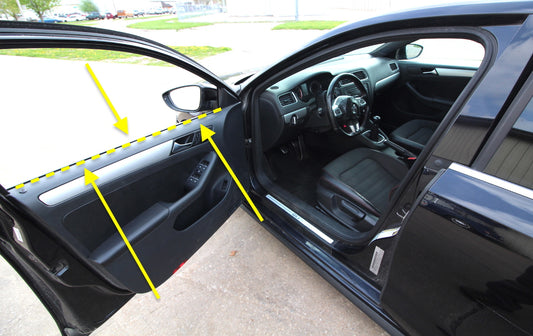 LH Front Window Scraper Upper Door Panel Trim 11-18 VW Jetta MK6 Sdn 5C6 837 479
