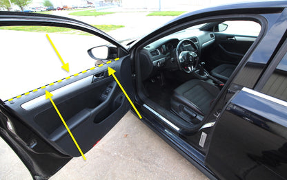 LH Front Window Scraper Upper Door Panel Trim 11-18 VW Jetta MK6 Sdn 5C6 837 479