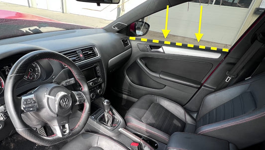RH Front Window Scraper Upper Door Panel Trim 11-18 VW Jetta MK6 Sdn 5C6 837 480