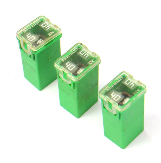 3x Green 40a LittleFuse 11-18 VW Jetta Sedan MK6 495 32v - Genuine