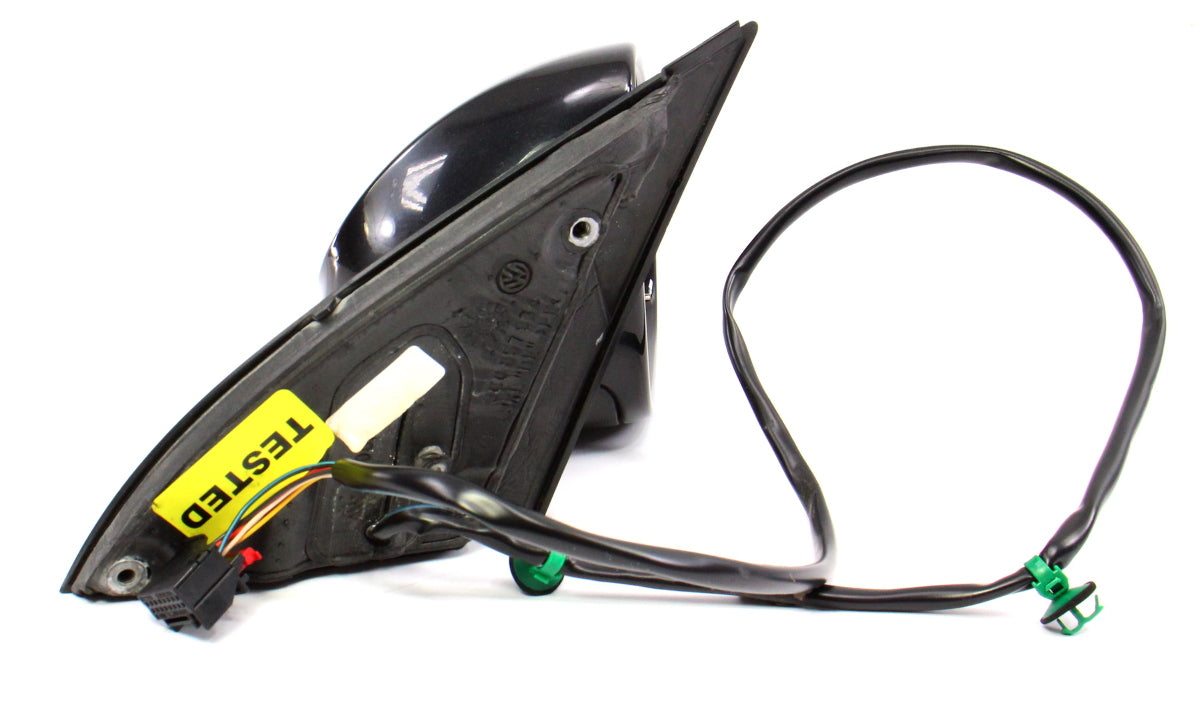 RH Side View Mirror 06-10 VW Passat B6 Door LC9X Deep Black Pearl - Genuine -