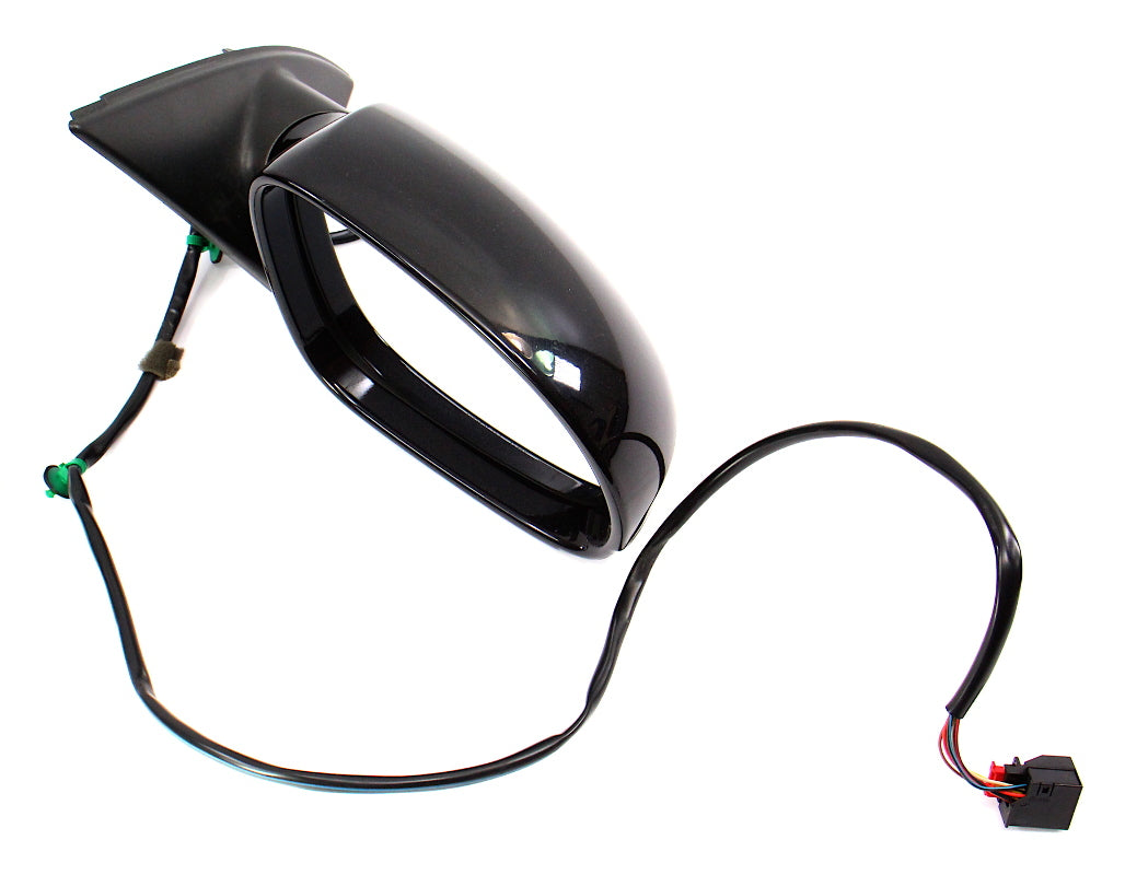 RH Side View Mirror 06-10 VW Passat B6 Door LC9X Deep Black Pearl - Genuine -
