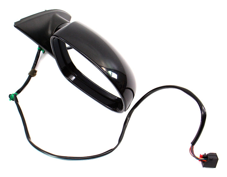 RH Side View Mirror 06-10 VW Passat B6 Door LC9X Deep Black Pearl - Genuine -