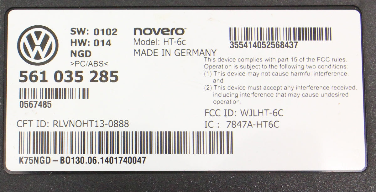 Navigation Module 14-16 Jetta MK6 Sedan - Genuine - 561 035 285