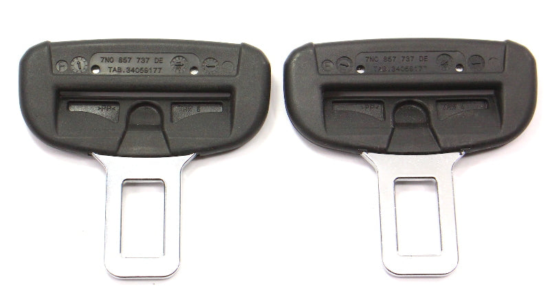 Set of 2 Male Seat Belt Seatbelt Buckle Clip 11-18 VW Jetta MK6 - 7N0 857 737 DE