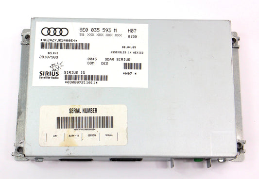 Sirius XM Radio Tuner Module VW Rabbit MK5 Passat Audi A3 A4 A6 - 8E0 035 593 M