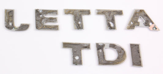 Rear Hatch Trunk Emblem Badges 09-14 VW Sportwagen 11-18 Jetta TDI MK6 - Genuine