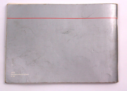 1989 VW Jetta Owners Manual Book MK2 - Genuine
