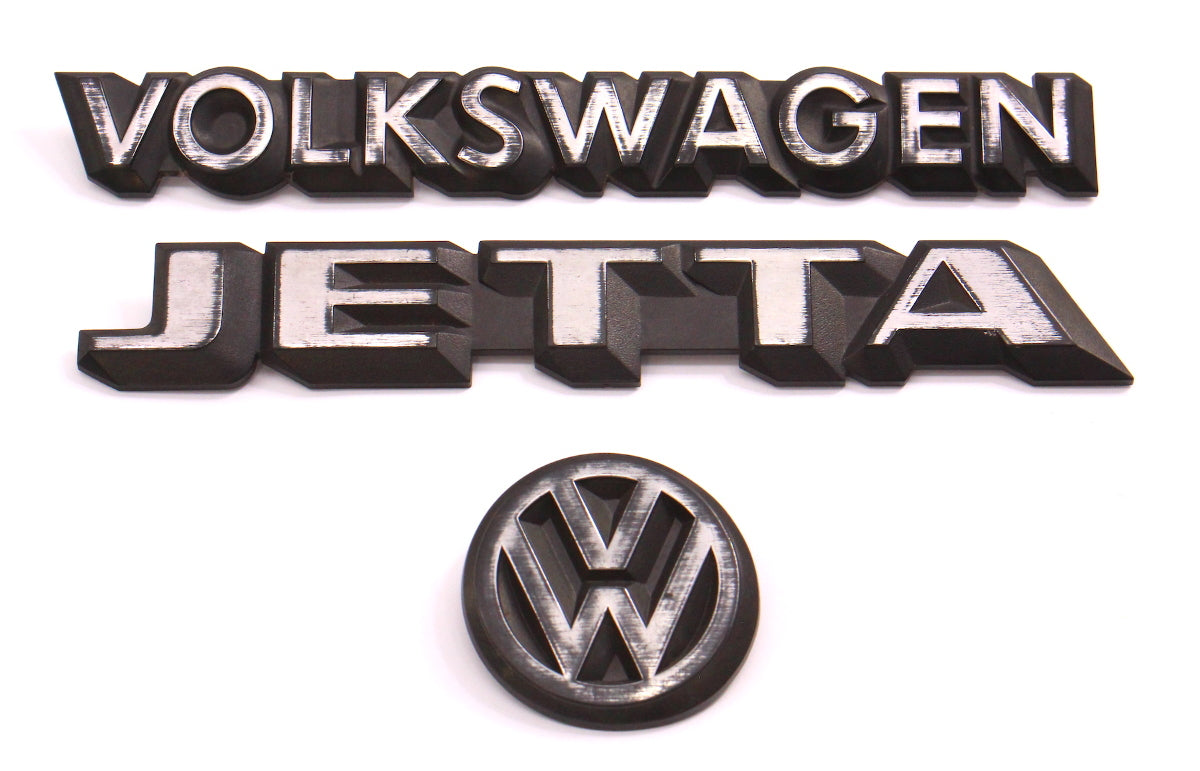 Trunk Emblem Rear Badge Logo 85-88 VW Jetta MK2 ~ Genuine ~ 165 853 687 F