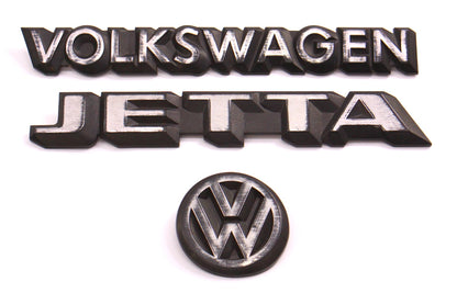 Trunk Emblem Rear Badge Logo 85-88 VW Jetta MK2 ~ Genuine ~ 165 853 687 F