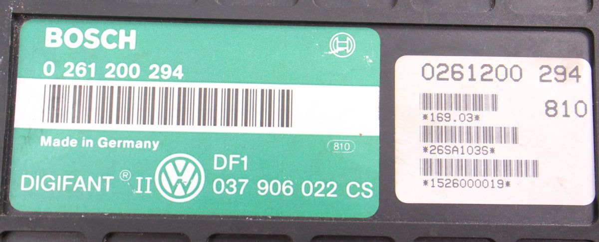 ECU Computer 88-92 VW Jetta Golf GTI MK2 Digifant II - Genuine - 037 906 022 CS