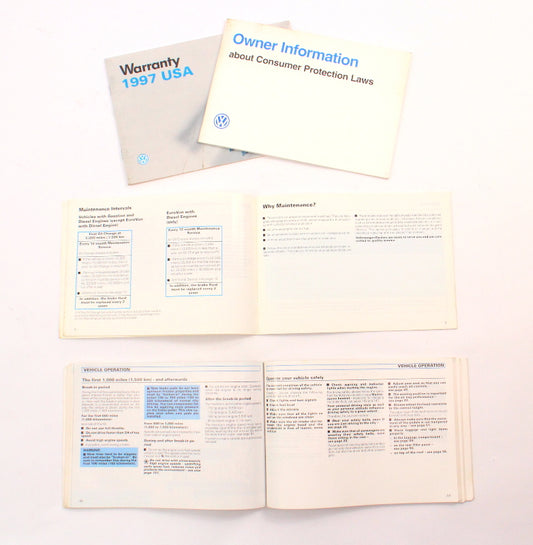 Owners Manual Books 1997 VW Passat B4 Wagon Sedan - Genuine Volkswagen