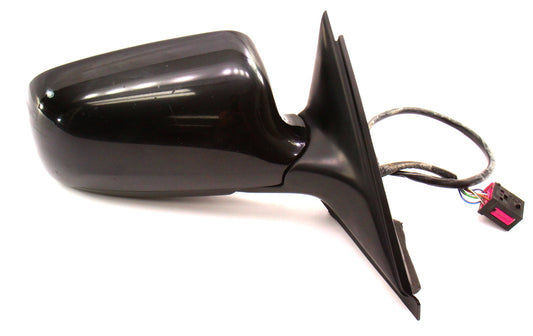 RH Side View Door Mirror 00-03 Audi A8 D2 LZ9W Ebony Black Pearl - Genuine