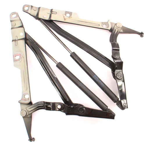 Trunk Lid Hinges & Struts Set 00-03 Audi A8 S8 D2 LZ9W Ebony Pearl - Genuine