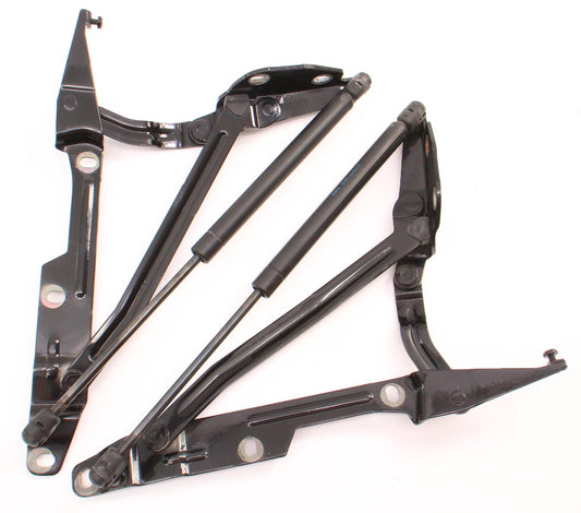 Trunk Lid Hinges & Struts Set 00-03 Audi A8 S8 D2 LZ9W Ebony Pearl - Genuine