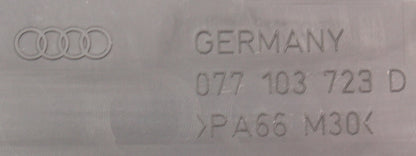 LH Plastic Engine Valve Cover Trim 00-03 Audi A8 S8 D2 - Genuine - 077 103 723 D