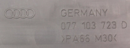 LH Plastic Engine Valve Cover Trim 00-03 Audi A8 S8 D2 - Genuine - 077 103 723 D