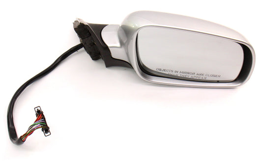 RH Exterior Side View Door Mirror 98-04 VW Passat B5 LB7Z Silver - Genuine