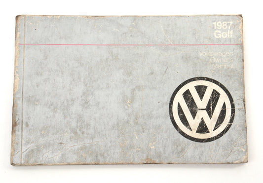 1987 Volkswagen VW Golf Owners Manual Book MK2 - Genuine