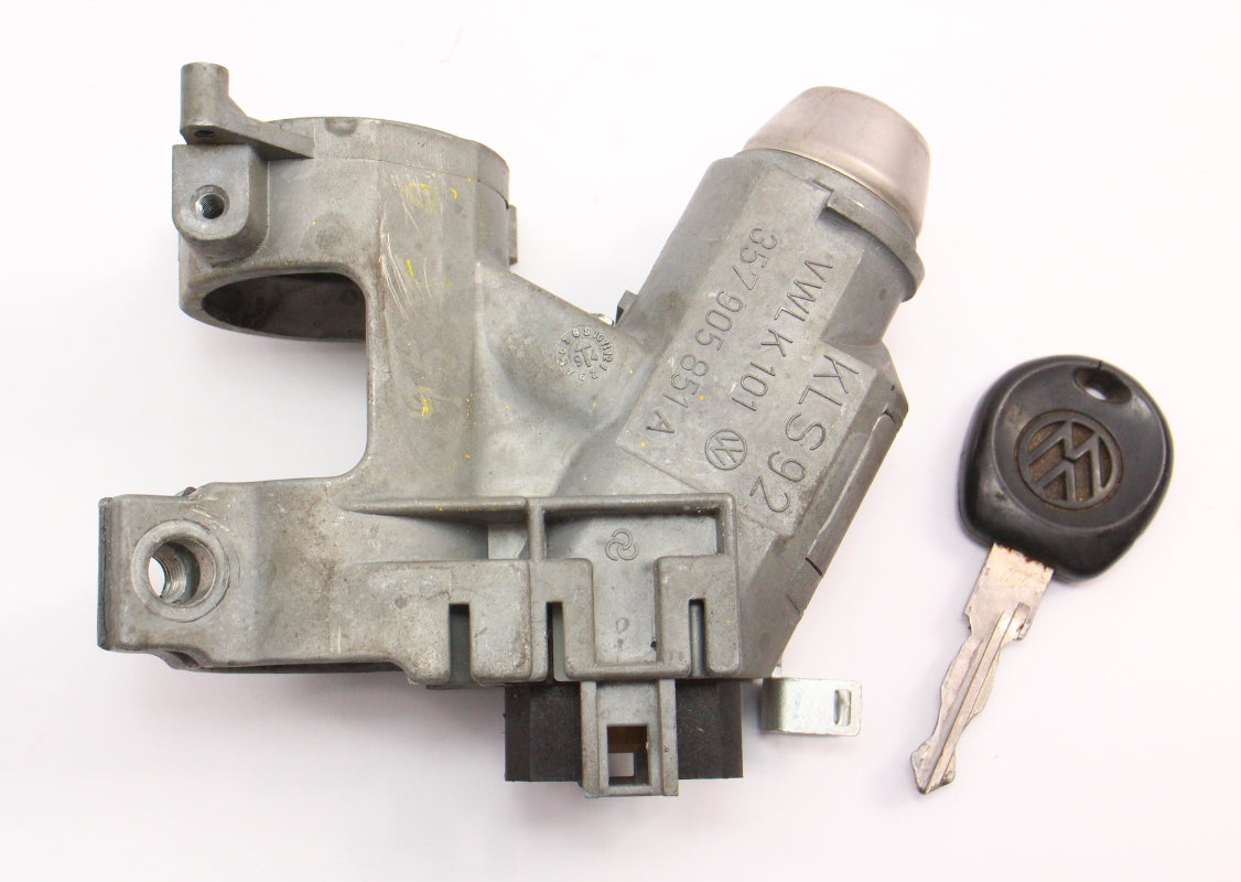 Ignition Housing Collar & Key 89-99 VW Jetta MK2 MK3 AT Genuine ~ 357 905 851 A