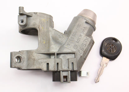 Ignition Housing Collar & Key 89-99 VW Jetta MK2 MK3 AT Genuine ~ 357 905 851 A