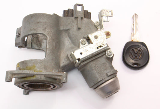 Ignition Housing Collar & Key 89-99 VW Jetta MK2 MK3 AT Genuine ~ 357 905 851 A