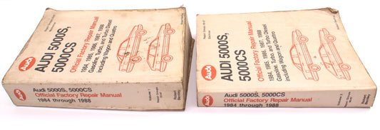 2 Vol Official Factory Repair Manual Bentley 84-88 Audi 5000S 5000CS LPV 800 445