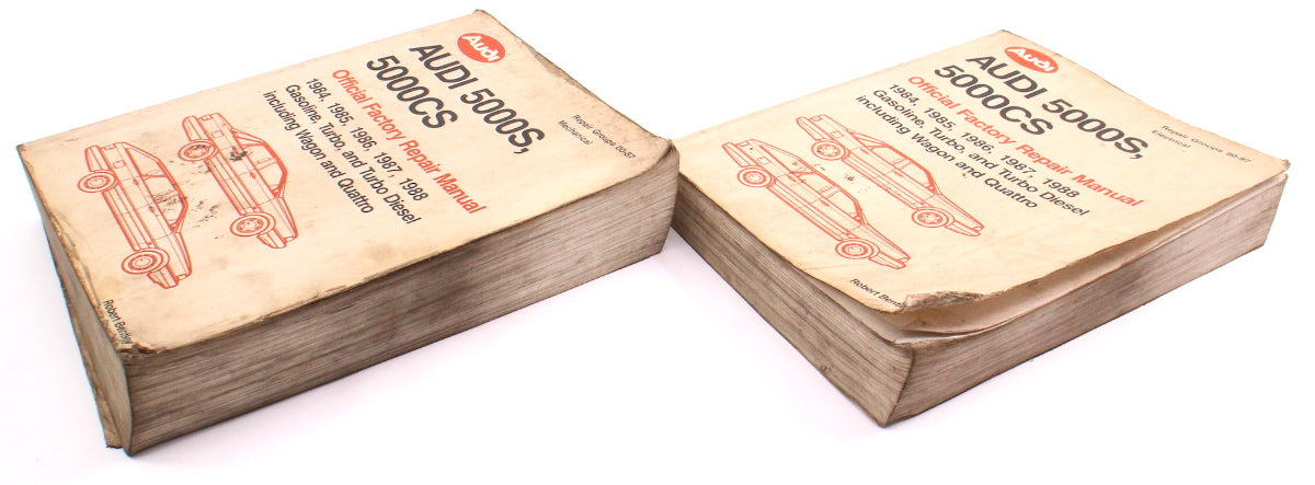 2 Vol Official Factory Repair Manual Bentley 84-88 Audi 5000S 5000CS LPV 800 445