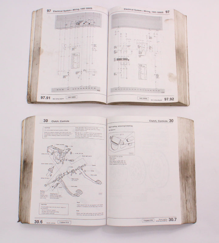 2 Vol Official Factory Repair Manual Bentley 84-88 Audi 5000S 5000CS LPV 800 445