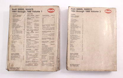 2 Vol Official Factory Repair Manual Bentley 84-88 Audi 5000S 5000CS LPV 800 445