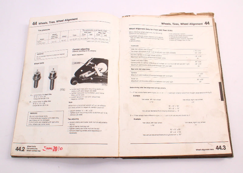 Official Factory Repair Manual Book 80-81 Audi 4000
