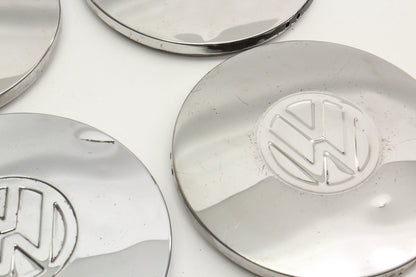 Chrome Wheel Center Hub Cap Set 75-84 VW Rabbit Jetta Pickup MK1 ~ Genuine