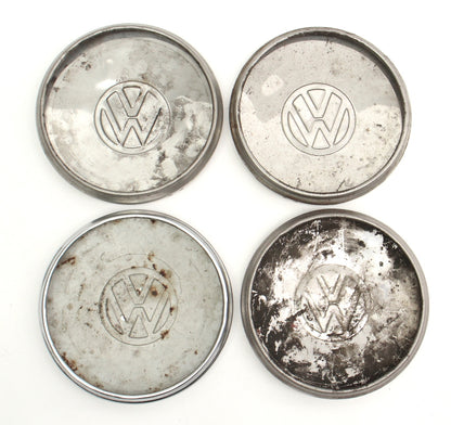 Chrome Wheel Center Hub Cap Set 75-84 VW Rabbit Jetta Pickup MK1 ~ Genuine