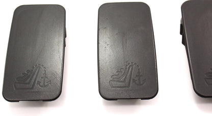 Child Seat Restraint Hooks Mounts Caps Audi A4 02-05 B6 - Black - 4B0 887 301