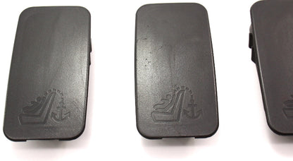 Child Seat Restraint Hooks Mounts Caps Audi A4 02-05 B6 - Black - 4B0 887 301