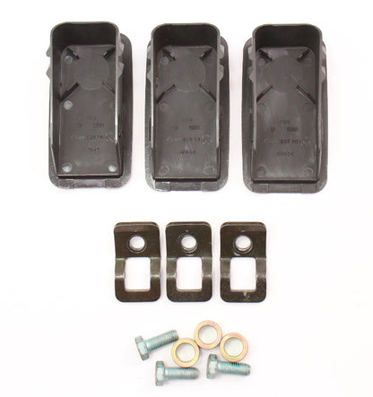 Child Seat Restraint Hooks Mounts Caps Audi A4 02-05 B6 - Black - 4B0 887 301