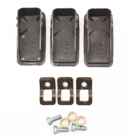 Child Seat Restraint Hooks Mounts Caps Audi A4 02-05 B6 - Black - 4B0 887 301