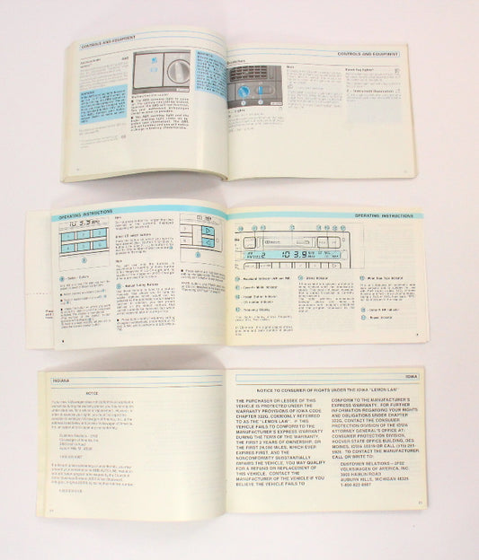 1997 Volkswagen VW Golf GTI MK3 Owners Manual Book - Genuine