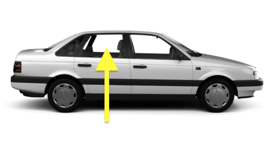 RH Rear Door Window Exterior Side Glass 90-97 VW Passat Sedan B3 B4 - Genuine