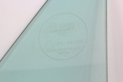 LH Bolt Thru Vent Window Door Glass 75-84 VW Rabbit GTI Cabriolet MK1 - Genuine