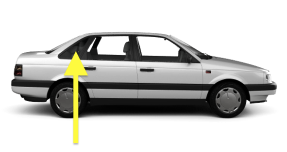 RH Rear Side Window Quarter Corner Exterior Glass 90-97 VW Passat B3 B4 Sedan