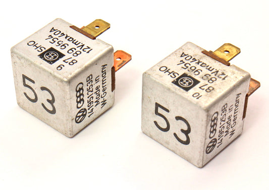 2x Relay 53 Multi Purpose Horn Defrost Fuel VW Rabbit Mk1 Vanagon 141 951 253 B