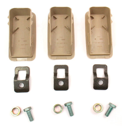 Child Seat Restraint Hooks Mounts Caps 02-05 Audi A4 B6 - Beige - 4B0 887 301 A