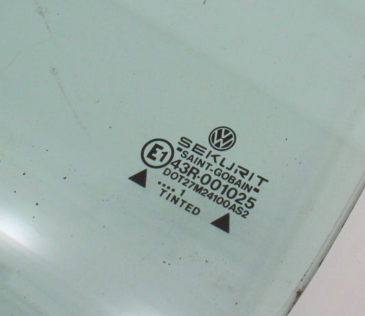 LH Front Exterior Door Window Side Glass 80-93 VW Rabbit Cabriolet MK1 - Genuine