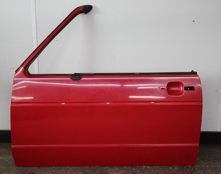 Pair Door Shell Skins 80-93 VW Rabbit Convertible Cabriolet MK1 Red - Genuine