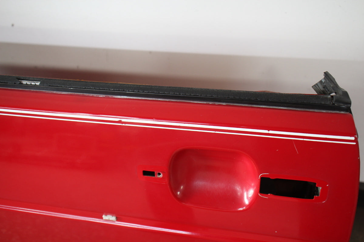 Pair Door Shell Skins 80-93 VW Rabbit Convertible Cabriolet MK1 Red - Genuine