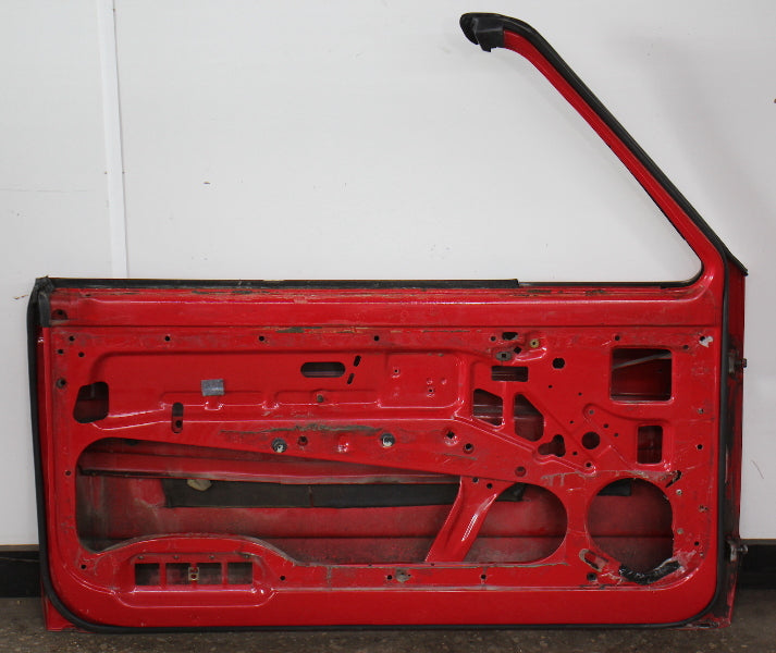 Pair Door Shell Skins 80-93 VW Rabbit Convertible Cabriolet MK1 Red - Genuine