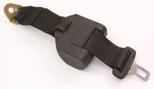 Rear Seat Lap Belt 85-92 VW Cabriolet - Black - Genuine - 533 857 813 B