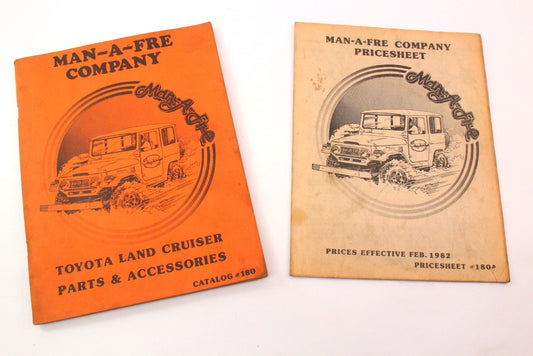 Vintage 1982 Man-A-Fre Parts & Accessories Catalog #180 180A Toyota Land Cruiser