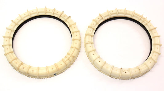 Pair Set Fuel Pump Lock Ring & Seal 05-11 Audi A6 S6 Quattro - Genuine